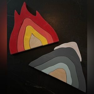 Handmade Fire & Mountain Stacker